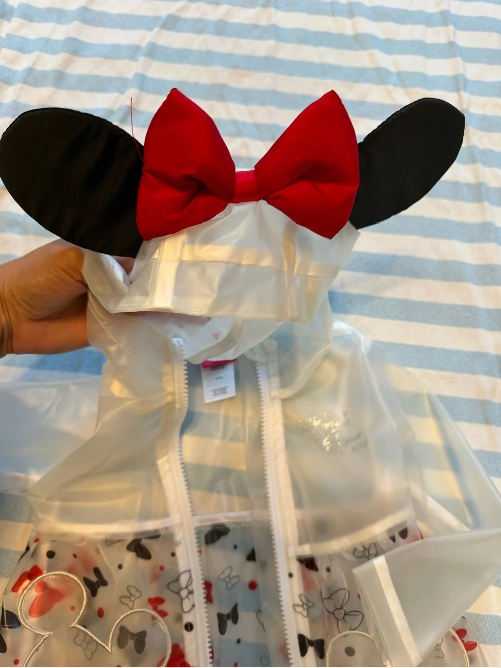 Disney Clear Rain Jacket with Pink Trim